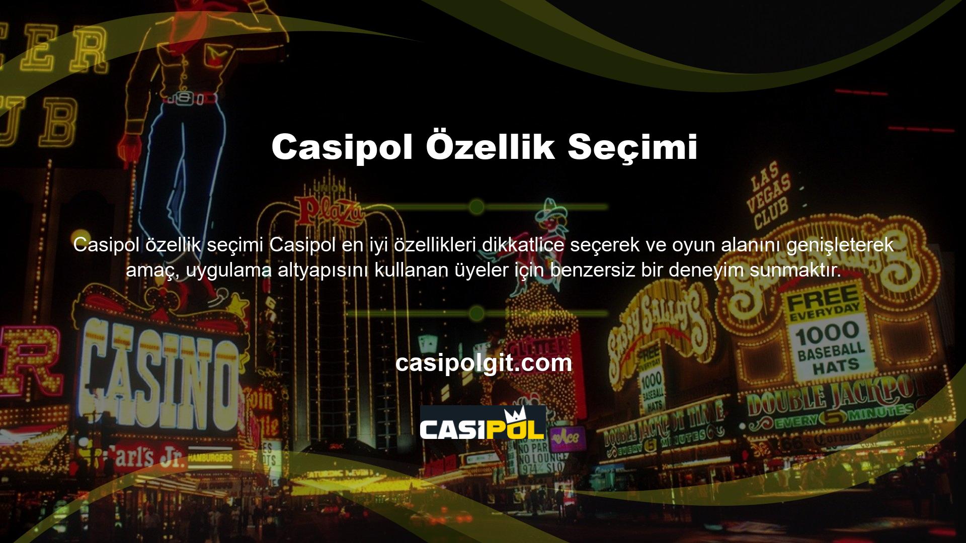 Bu platform bahis siteleri, canlı spor bahisleri, casino oyunları ve Casipol gibi çeşitli özellikler sunar